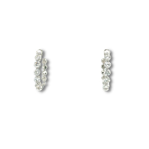 Diamond Hoop Earrings-Diamond Hoop Earrings - DEDRA05096