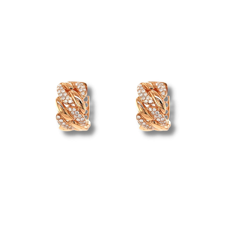 Diamond Hoop Earrings - DEDRA05112