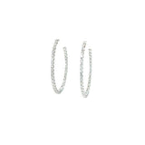 Diamond Hoop Earrings -