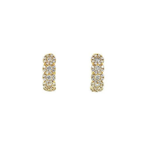 Diamond Hoop Earrings-Diamond Hoop Earrings -