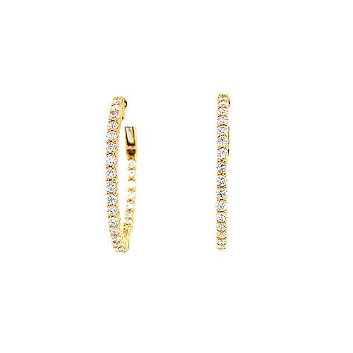 Diamond Hoop Earrings-Diamond Hoop Earrings - DEMXM00950