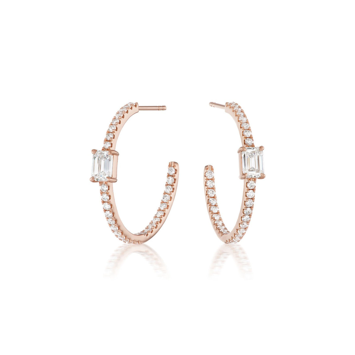 Diamond Hoop Earrings - DENKA04499
