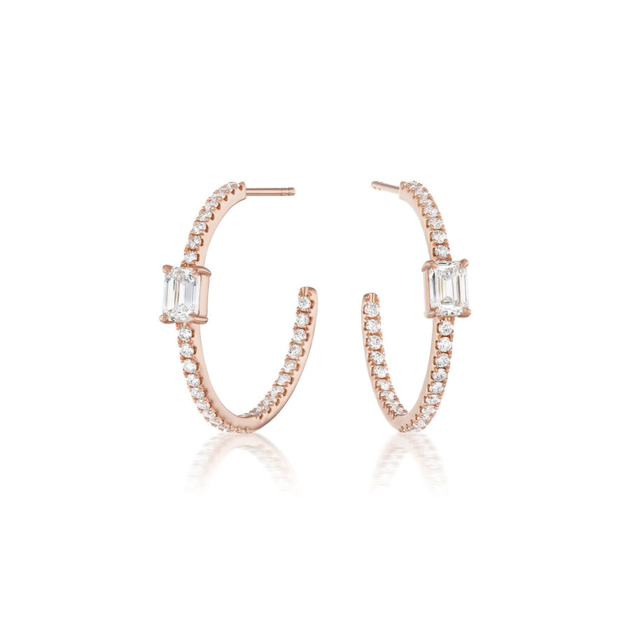 Diamond Hoop Earrings - DENKA04499