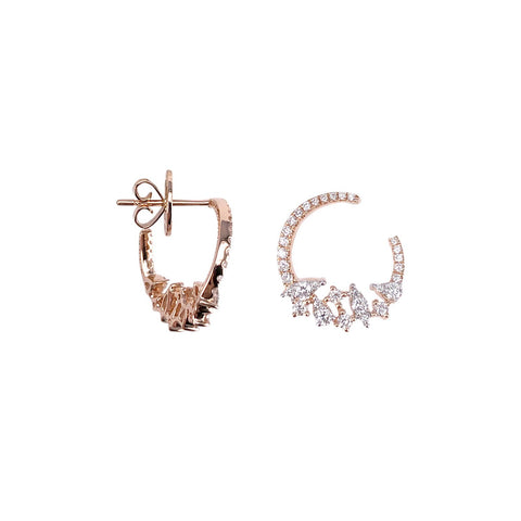 Diamond Hoop Earrings-Diamond Hoop Earrings - DERDI00224