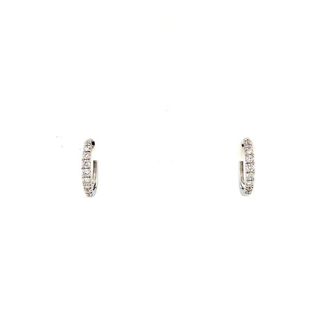 Diamond Hoop Earrings-Diamond Hoop Earrings - DERDI00240