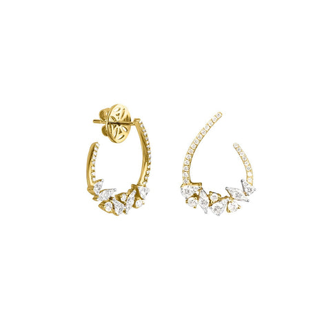 Diamond Hoop Earrings-Diamond Hoop Earrings - DERDI00331