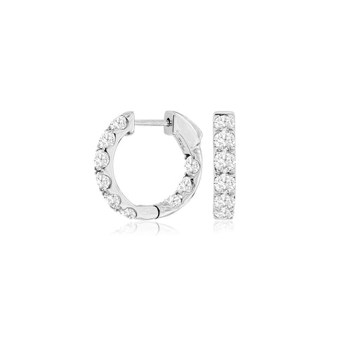Diamond Hoop Earrings-Diamond Hoop Earrings - DERYL00158
