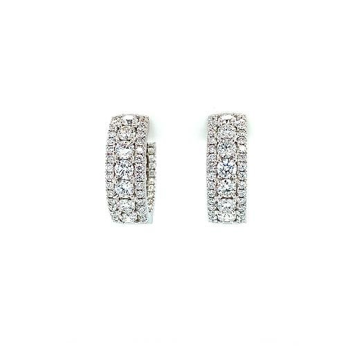 Diamond Hoop Earrings-Diamond Hoop Earrings -