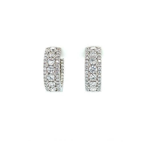 Diamond Hoop Earrings-Diamond Hoop Earrings -