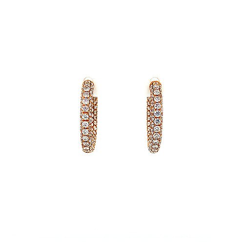 Diamond Hoop Earrings-Diamond Hoop Earrings - DETIJ01508