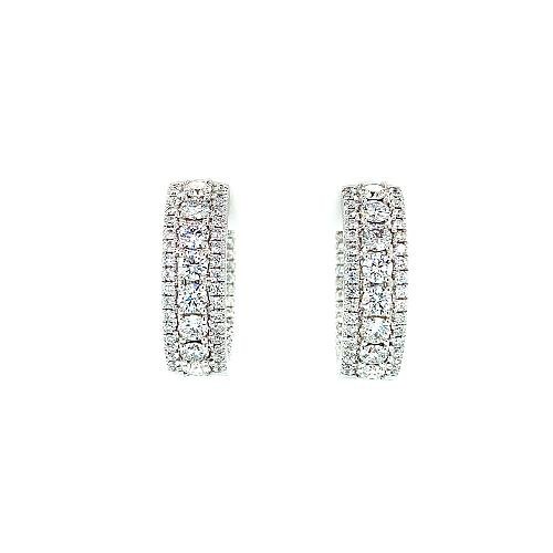 Diamond Hoop Earrings-Diamond Hoop Earrings -