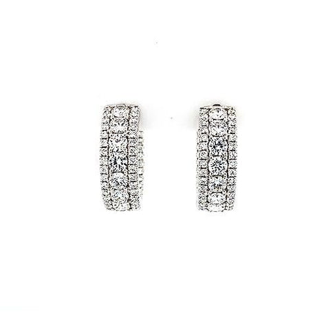 Diamond Hoop Earrings-Diamond Hoop Earrings -