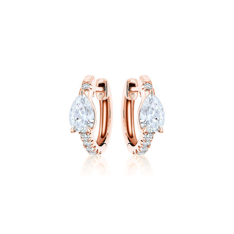 Diamond Huggie Earrings - 38876