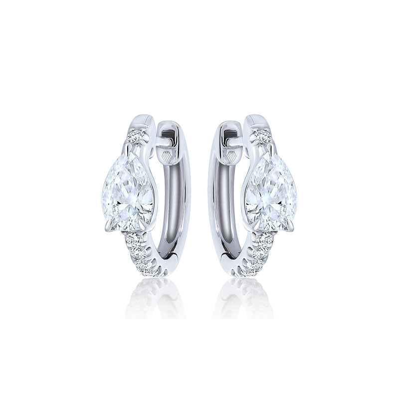 Diamond Huggie Earrings-Diamond Huggie Earrings - 46661