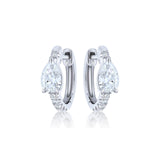Diamond Huggie Earrings-Diamond Huggie Earrings - 46661