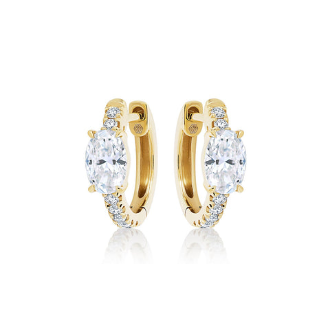 Diamond Huggie Earrings-Diamond Huggie Earrings - DENKA04220