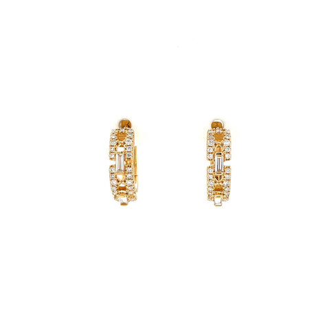 Diamond Huggie Earrings-Diamond Huggie Earrings - DERDI00620