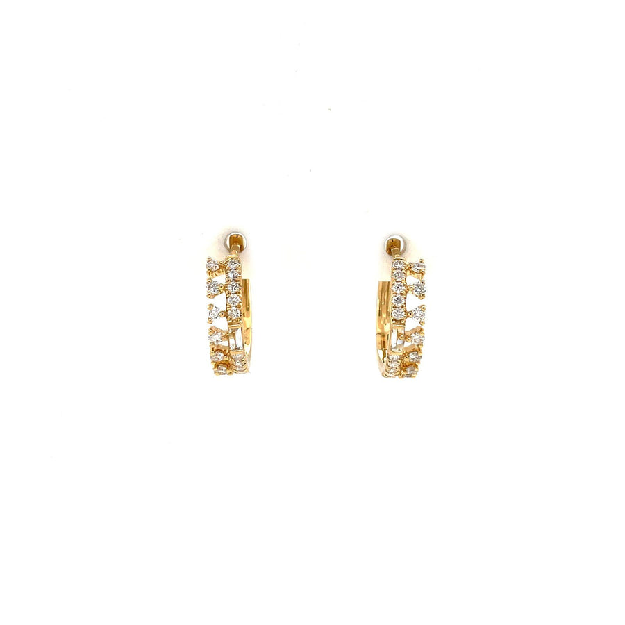 Diamond Huggie Earrings - DERDI00638