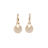 Diamond Huggie Earrings with Charms-Diamond Huggie Earrings with Charms - DEDRA05069