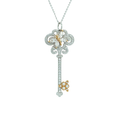 Diamond Key Pendant and Chain - DNTIJ01250