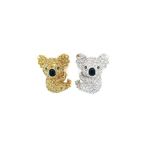 Diamond Koala Earrings-Diamond Koala Earrings -