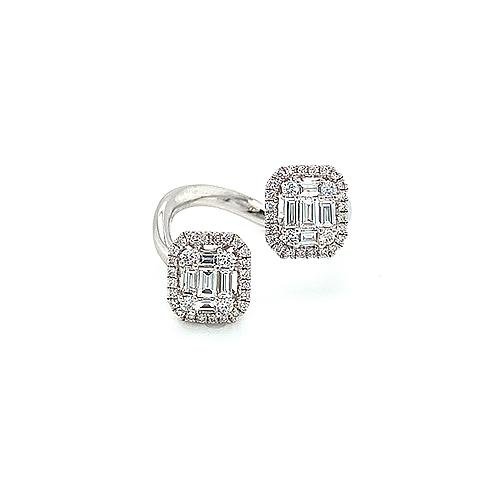 Diamond Bypass Ring-Diamond Ring -
