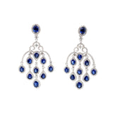 Sapphire and Diamond Chandelier Earrings-Diamond Sapphire Chandelier Earrings - SETIJ00760
