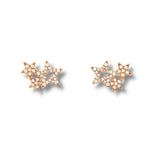 Diamond Star Clusters Stud Earrings - DEDRA05103