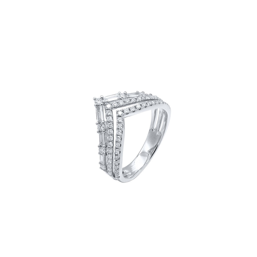 Diamond "V" Ring - DRRDI00125