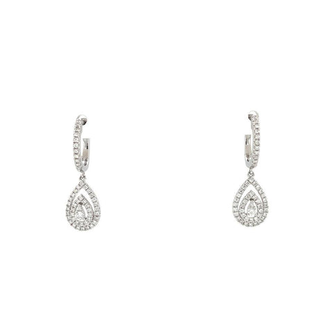 Drop Diamond Earrings-Drop Diamond Earrings - DERDI00547