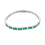 Emerald and Diamond Bracelet-Emerald and Diamond Bracelet - EBNEL00046