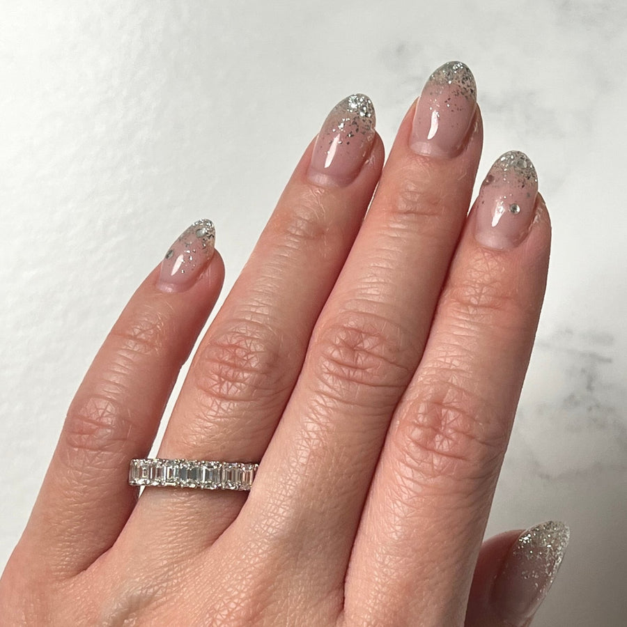 Emerald-cut diamond band - DRDRA10272