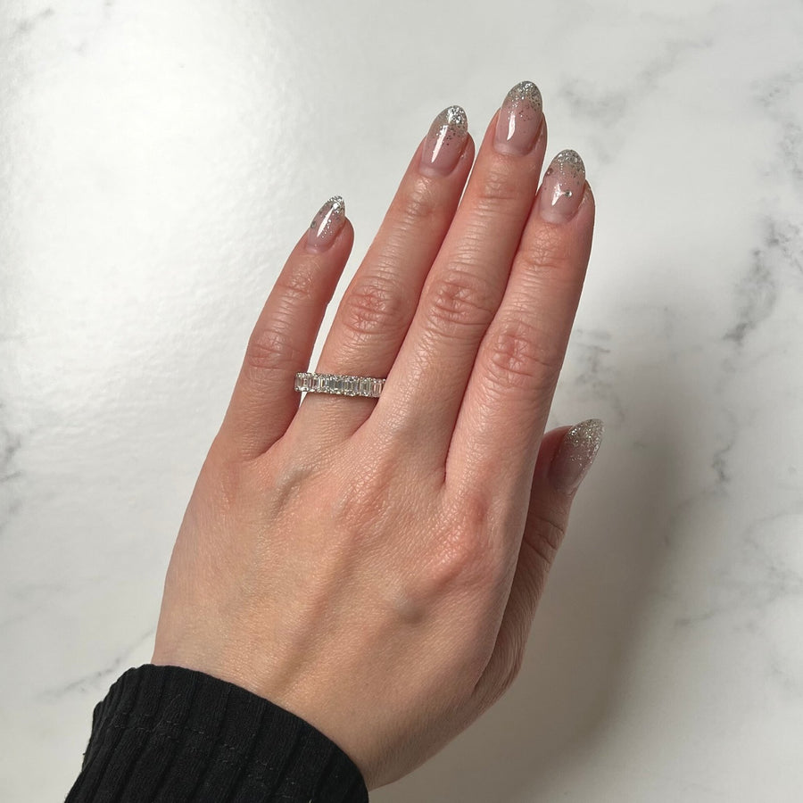 Emerald-cut diamond band - DRDRA10272