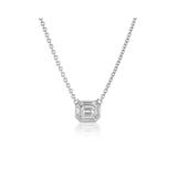 Emerald Cut Diamond Necklace - 39648