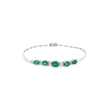 Emerald Diamond Bracelet-Emerald Diamond Bracelet - EBEDW00046