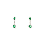 Emerald Diamond Earrings - EEEDW00055