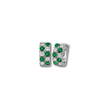 Emerald Diamond Huggie Earrings - EESPK00073