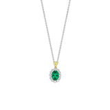 Emerald Diamond Necklace - P6290-EM
