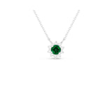 Emerald Diamond Pendant and Chain-Emerald Diamond Pendant and Chain -