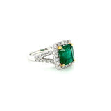 Emerald Diamond Ring-Emerald Diamond Ring -