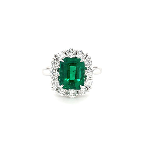 Emerald Diamond Ring-Emerald Diamond Ring - EREDW00064