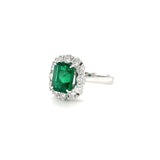 Emerald Diamond Ring-Emerald Diamond Ring - EREDW00064