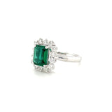 Emerald Diamond Ring-Emerald Diamond Ring - EREDW00082