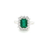 Emerald Diamond Ring-Emerald Diamond Ring - EREDW00082