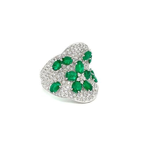 Emerald Diamond Ring -