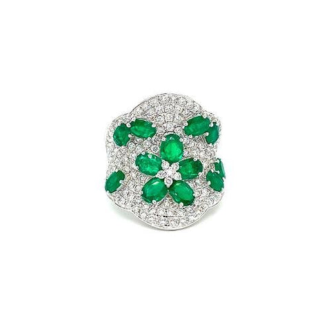 Emerald Diamond Ring -