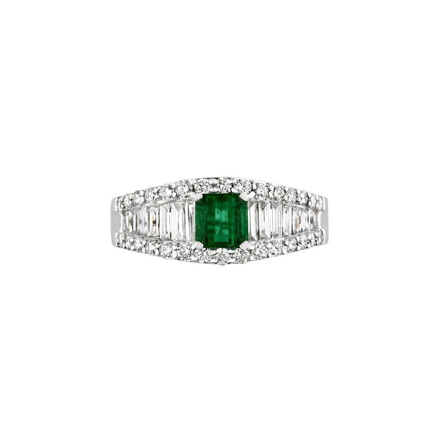 Emerald Diamond Ring - ERNEL00224