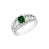 Emerald Diamond Ring - ERNEL00224