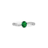 Emerald Diamond Ring-Emerald Diamond Ring - ERNEL00232