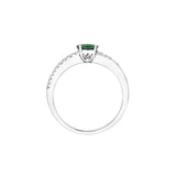 Emerald Diamond Ring-Emerald Diamond Ring - ERNEL00232